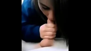 [Exposed]Sucking his cock off in the car after school