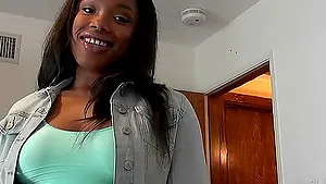 Tattooed Ebony babe Sasha Banks enjoys a big black cock