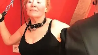 old woman spank chubby butt