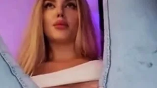 Pink pussy busty babe solo toy vibration during masturbation