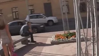 Teen fucked by the agent on cam