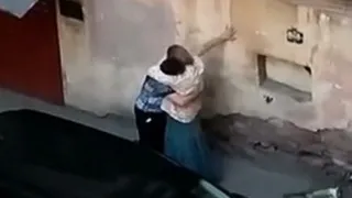 Chubby Mature with her boyfriend fucking on public