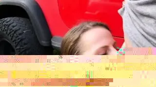 College Blonde Fucked And Takes Facial At Charity Car Wash