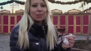 Euro girlnextdoor sucks a stranger cock