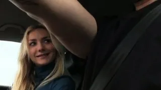 Amateur teen blonde Victoria Puppy fucked in the car