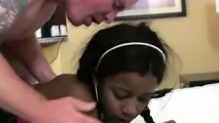 Petite ebony teen toys pussy