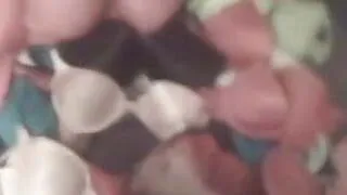 cumming on my bra collection