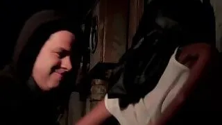 Brunette slave tormented with electricity