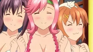 Huge titted hentai babe on top gets fondled