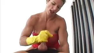Amazon Rubber Glove Handjob