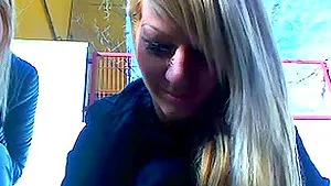 Lesbian babes find it simpler to play together outdoors