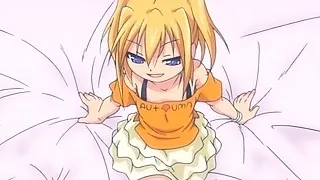 Cute little hentai teenie works guys hard cock