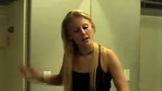 Private show of amateur babe stripping for voyeur