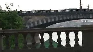 Public threesome sex on the street. AWESOME!