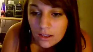 young teen strips off her underwear then masturbates