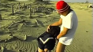 Mina Kozina Asian doll has hardcore sex on the beach