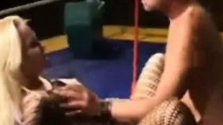 Cleaning babes catfight and hardcore fuck in the ring