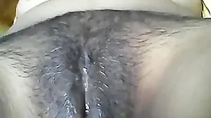 Hot Hairy Babe Strips and Fingers her Pussy live