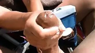 Getting A Handjob At The Beach POV