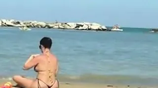 Nice Big Ass At The Beach