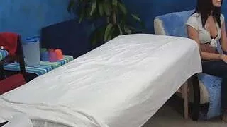 Tall teen seduced by massage & caught on camera