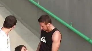 Daring Public Highway Threesome. AWESOME!