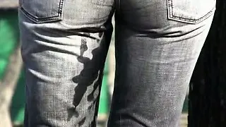 Desperate bus stop pant-wetting accident