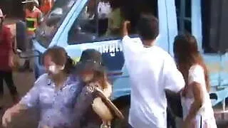 Thailand village girls sizzling dance in public- Part-2