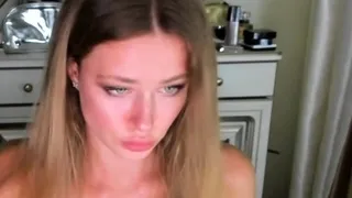 Blonde amateur MILF sucks and jerks for facial