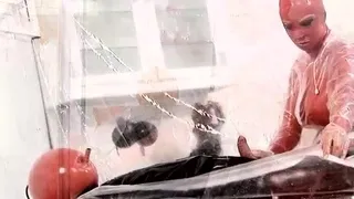 Fetish princesses in latex using bdsm toys