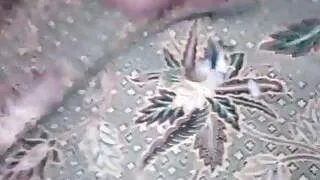 cum on wife's sexy green wrapper dress