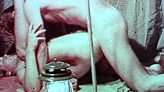 Two nature lovers have some wild sex in a small camping tent