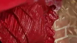 Blonde bathes in cum at the gloryhole