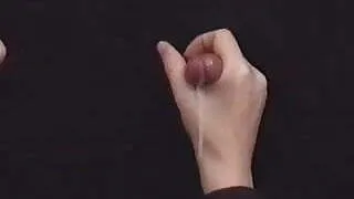 Danni jerks through the gloryhole (handjob with cumshot)