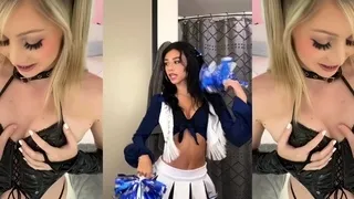 Amateur blonde babe masturbates on cam