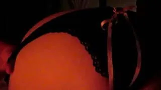 black panties ass tease