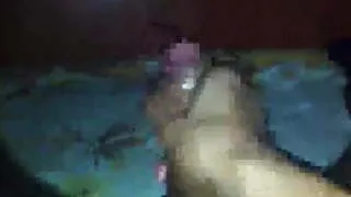 A quick jerk off! Wet dick with beauty marks on it