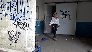 Lady Sonia nude striptease in public