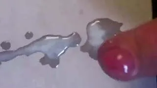 wanking and cumming. Forskin uncut