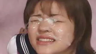 bukkake on cute asian face part 1