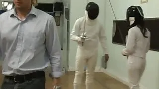 Hot fitness babe gives head