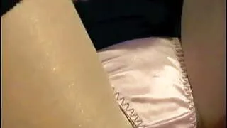 Leather Skirt Satin Panties