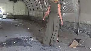 Lady Sonia strips in abandoned buildings