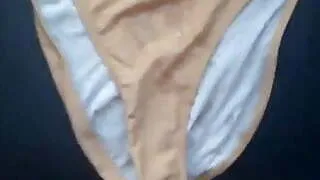 Cum on orange Bikini