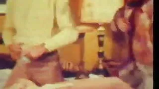 Vintage sexy blonde fucks two guys