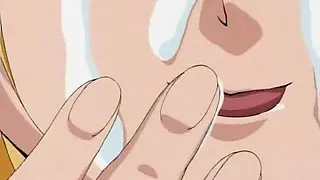 Blonde hentai chick talks to her fuck buddy