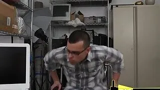 Gentle black boss pleasing the nerdy applicant