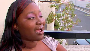 Horny BBW Mz Booty wants to ride a long dick on the couch