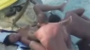 Nude Beach - Nice Bareback Threesome