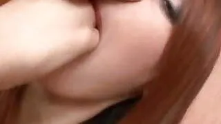 cute girl in sexy outfit gives sloppy bj